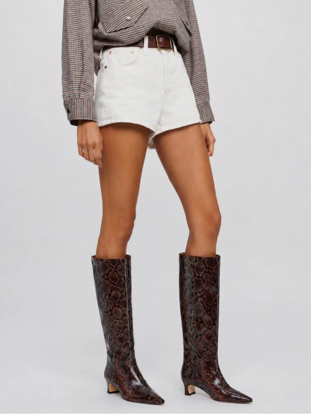 NWT Antonio Melani Mades Snake Patent Leather Tall Dress Boots Sz 6,5